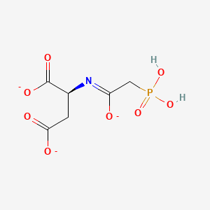 molecular formula C6H7NO8P-3 B10851289 (2S)-2-[(1-oxido-2-phosphonoethylidene)amino]butanedioate 