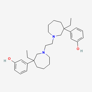 3-[3-Ethyl-1-[2-[3-ethyl-3-(3-hydroxyphenyl)azepan-1-yl]ethyl]azepan-3-yl]phenol