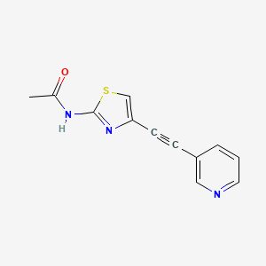 N-[4-(3-pyridylethynyl)-2-thiazolyl]acetamide