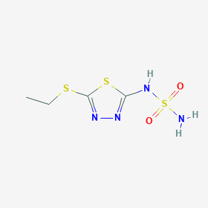 molecular formula C4H8N4O2S3 B10851426 N-[5-(ethylthio)-1,3,4-thiadiazol-2-yl]sulfamide 