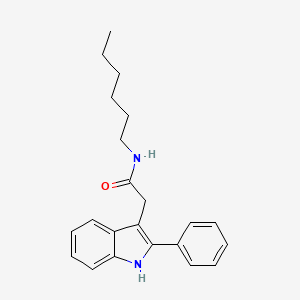 N-Hexyl-2-phenyl-1H-indole-3-acetamide