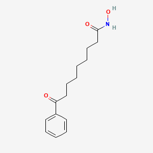 molecular formula C15H21NO3 B10851900 N-hydroxy-9-oxo-9-phenylnonanamide 