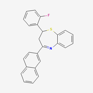 2-(2-Fluorophenyl)-4-(2-naphthyl)-2,3-dihydro-1,5-benzothiazepine