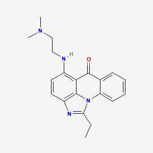 10-[2-(Dimethylamino)ethylamino]-15-ethyl-1,14-diazatetracyclo[7.6.1.02,7.013,16]hexadeca-2,4,6,9,11,13(16),14-heptaen-8-one