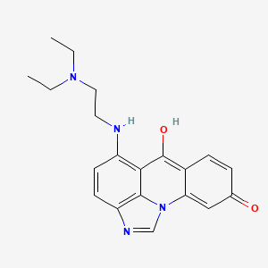 10-[2-(Diethylamino)ethylamino]-8-hydroxy-1,14-diazatetracyclo[7.6.1.02,7.013,16]hexadeca-2,5,7,9,11,13(16),14-heptaen-4-one