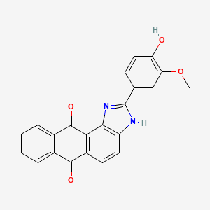 2-(4-hydroxy-3-methoxyphenyl)-3H-naphtho[3,2-e]benzimidazole-6,11-dione