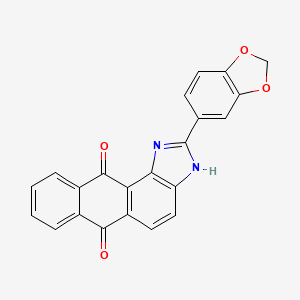 2-(1,3-benzodioxol-5-yl)-3H-naphtho[3,2-e]benzimidazole-6,11-dione