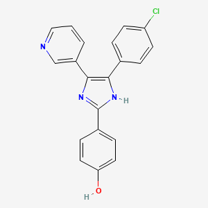 4-(5-(4-chlorophenyl)-4-(pyridin-3-yl)-1H-imidazol-2-yl)phenol