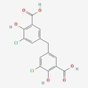 5-(3-Carboxy-5-chloro-4-hydroxybenzyl)-3-chloro-2-hydroxybenzoic acid