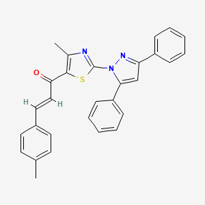 1-(2-(3,5-Diphenyl-1H-pyrazol-1-yl)-4-methyl-1,3-thiazol-5-yl)-3-(4-methylphenyl)-2-propen-1-one