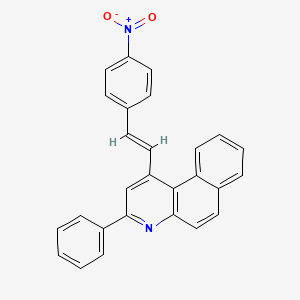 1-(2-(4-(Hydroxy(oxido)amino)phenyl)vinyl)-3-phenylbenzo[f]quinoline