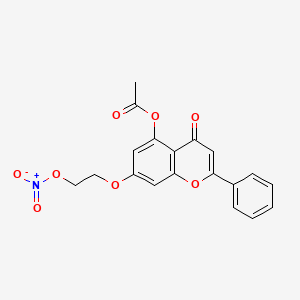 7-(2-(nitrooxy)ethoxy)-4-oxo-2-phenyl-4H-chromen-5-yl acetate