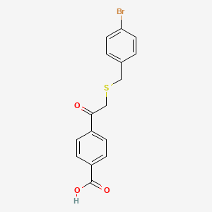 4-(2-((4-Bromobenzyl)thio)acetyl)benzoic acid