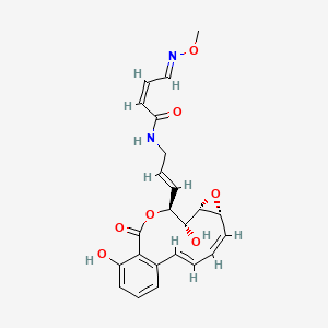 (Z,4E)-N-[(E)-3-[(4S,5R,6S,8R,9Z,11E)-5,17-dihydroxy-2-oxo-3,7-dioxatricyclo[11.4.0.06,8]heptadeca-1(13),9,11,14,16-pentaen-4-yl]prop-2-enyl]-4-methoxyiminobut-2-enamide