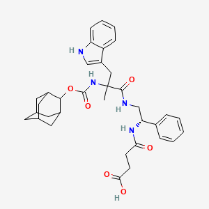 N-{2-[2-(Adamantan-2-yloxycarbonylamino)-3-(1H-indol-3-yl)-2-methyl-propionylamino]-1-phenyl-ethyl}-succinamic acid