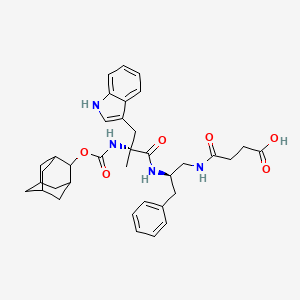 4-[[(2R)-2-[[(2R)-2-(2-adamantyloxycarbonylamino)-3-(1H-indol-3-yl)-2-methylpropanoyl]amino]-3-phenylpropyl]amino]-4-oxobutanoic acid