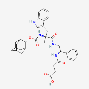 N-{(S)-2-[(S)-2-(Adamantan-2-yloxycarbonylamino)-3-(1H-indol-3-yl)-2-methyl-propionylamino]-1-phenyl-ethyl}-succinamic acid