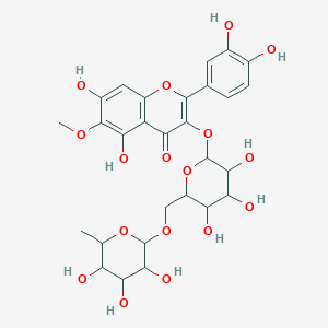 2-(3,4-Dihydroxyphenyl)-5,7-dihydroxy-6-methoxy-3-[3,4,5-trihydroxy-6-[(3,4,5-trihydroxy-6-methyloxan-2-yl)oxymethyl]oxan-2-yl]oxychromen-4-one