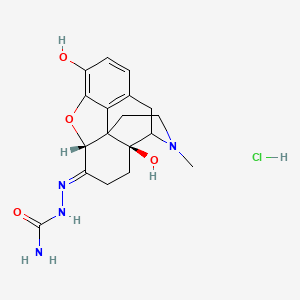 [(E)-[(4aS,7aR)-4a,9-dihydroxy-3-methyl-2,4,5,6,7a,13-hexahydro-1H-4,12-methanobenzofuro[3,2-e]isoquinolin-7-ylidene]amino]urea;hydrochloride