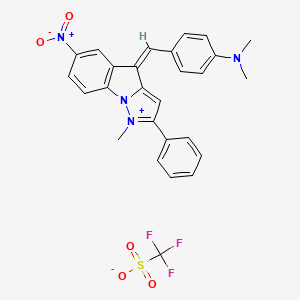 4-(4-Dimethylaminobenzyliden)-1-methyl-6-nitro-2-phenyl-4H-p yrazolo[1,5-a]indolium trifluoromethanesulfonate