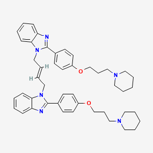 2-[4-(3-piperidin-1-ylpropoxy)phenyl]-1-[(E)-4-[2-[4-(3-piperidin-1-ylpropoxy)phenyl]benzimidazol-1-yl]but-2-enyl]benzimidazole