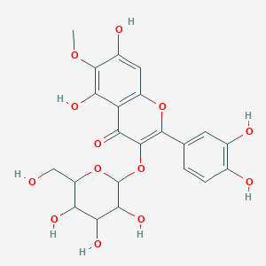 2-(3,4-Dihydroxyphenyl)-5,7-dihydroxy-6-methoxy-3-[3,4,5-trihydroxy-6-(hydroxymethyl)oxan-2-yl]oxychromen-4-one