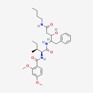 N-[(1S,2S)-1-(1-Benzyl-3-butylcarbamoyl-2-hydroxy-propylcarbamoyl)-2-methyl-butyl]-2,4-dimethoxy-benzamide