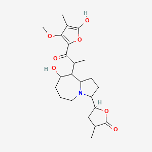 5-[8-hydroxy-9-[1-(5-hydroxy-3-methoxy-4-methylfuran-2-yl)-1-oxopropan-2-yl]-2,3,5,6,7,8,9,9a-octahydro-1H-pyrrolo[1,2-a]azepin-3-yl]-3-methyloxolan-2-one