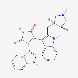 3-((3aR,10aR)-2-Methyl-2,3,3a,4,10,10a-hexahydro-1H-2,4a-diaza-cyclopenta[b]fluoren-9-yl)-4-(1-methyl-1H-indol-3-yl)-pyrrole-2,5-dione; hydrochloride