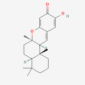 (4aR,6aR,12aS,12bR)-10-hydroxy-4,4,6a,12b-tetramethyl-2,3,4a,5,6,12a-hexahydro-1H-benzo[a]xanthen-9-one