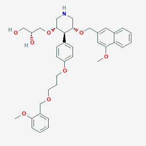 (R)-3-((3S,4R,5R)-4-(4-(3-(2-methoxybenzyloxy)propoxy)phenyl)-5-((4-methoxynaphthalen-2-yl)methoxy)piperidin-3-yloxy)propane-1,2-diol