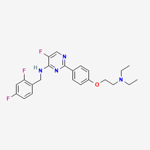 2-(4-(2-(Diethylamino)ethoxy)phenyl)-n-(2,4-difluorobenzyl)-5-fluoropyrimidin-4-amine