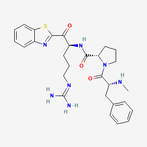 (S)-N-((S)-1-(benzo[d]thiazol-2-yl)-5-guanidino-1-oxopentan-2-yl)-1-((R)-2-(methylamino)-3-phenylpropanoyl)pyrrolidine-2-carboxamide