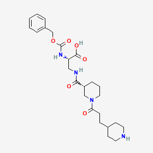 2-Benzyloxycarbonylamino-3-{[(R)-1-(3-piperidin-4-yl-propionyl)-piperidine-3-carbonyl]-amino}-propionic acid