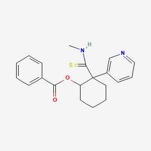 [2-(Methylcarbamothioyl)-2-pyridin-3-ylcyclohexyl] benzoate