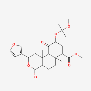 methyl 2-(furan-3-yl)-9-(2-methoxypropan-2-yloxy)-6a,10b-dimethyl-4,10-dioxo-2,4a,5,6,7,8,9,10a-octahydro-1H-benzo[f]isochromene-7-carboxylate