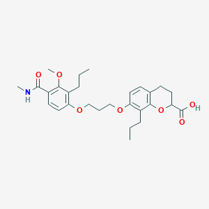 7-[3-(3-Methoxy-4-methylcarbamoyl-2-propyl-phenoxy)-propoxy]-8-propyl-chroman-2-carboxylic acid