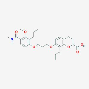 7-[3-(4-Dimethylcarbamoyl-3-methoxy-2-propyl-phenoxy)-propoxy]-8-propyl-chroman-2-carboxylic acid