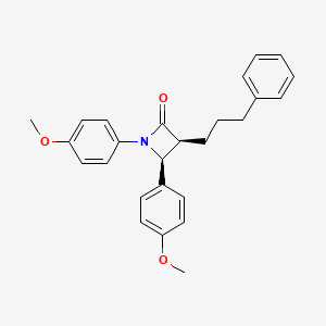 (3S,4S)-1,4-bis(4-methoxyphenyl)-3-(3-phenylpropyl)azetidin-2-one