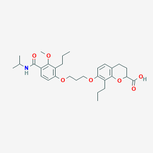 7-[3-(4-Isopropylcarbamoyl-3-methoxy-2-propyl-phenoxy)-propoxy]-8-propyl-chroman-2-carboxylic acid