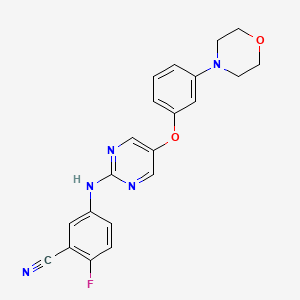 2-Fluoro-5-[[5-[3-(4-morpholinyl)phenoxy]-2-pyrimidinyl]amino]benzonitrile