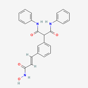 2-[3-[(E)-3-(hydroxyamino)-3-oxoprop-1-enyl]phenyl]-N,N'-diphenylpropanediamide