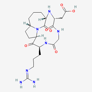 2-[(1S,3R,9S,11R,14S)-9-[3-(diaminomethylideneamino)propyl]-4,7,10,18-tetraoxo-2,5,8,19-tetrazatricyclo[9.6.2.014,19]nonadecan-3-yl]acetic acid