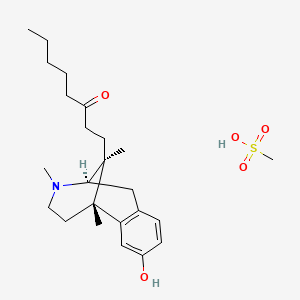 molecular formula C24H39NO5S B10853484 Tonazocine mesylate CAS No. 73789-00-1