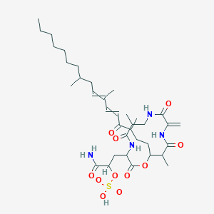 [1-Amino-3-[6,13-dimethyl-10-methylidene-2,5,9,12-tetraoxo-14-(3,7,10-trimethyl-4-oxoheptadeca-5,7-dienyl)-1-oxa-4,8,11-triazacyclotetradec-3-yl]-1-oxopropan-2-yl] hydrogen sulfate