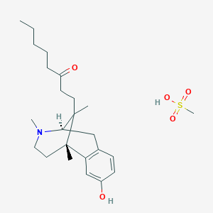 1-[(1S,9R)-4-hydroxy-1,10,13-trimethyl-10-azatricyclo[7.3.1.02,7]trideca-2(7),3,5-trien-13-yl]octan-3-one;methanesulfonic acid