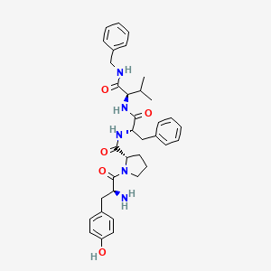 molecular formula C35H43N5O5 B10853700 Tyr-Pro-Phe-D-Val-Bn 