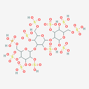 [6-[3,5-disulfooxy-2-(sulfooxymethyl)-6-[2,4,5-trisulfooxy-6-(sulfooxymethyl)oxan-3-yl]oxyoxan-4-yl]oxy-3,4,5-trisulfooxyoxan-2-yl]methyl dihydrogen phosphate