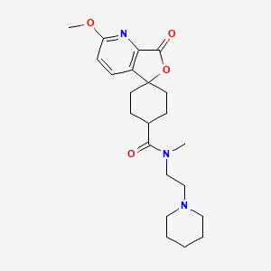 Spiro(cyclohexane-1,5'(7'H)-furo(3,4-b)pyridine)-4-carboxamide, 2'-methoxy-N-methyl-7'-oxo-N-(2-(1-piperidinyl)ethyl)-, trans-