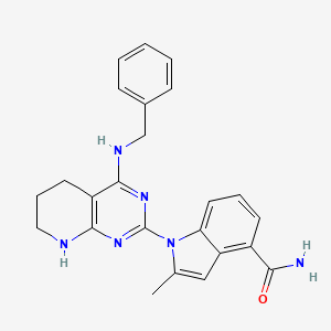 1-[4-(Benzylamino)-5,6,7,8-tetrahydropyrido[2,3-d]pyrimidin-2-yl]-2-methylindole-4-carboxamide